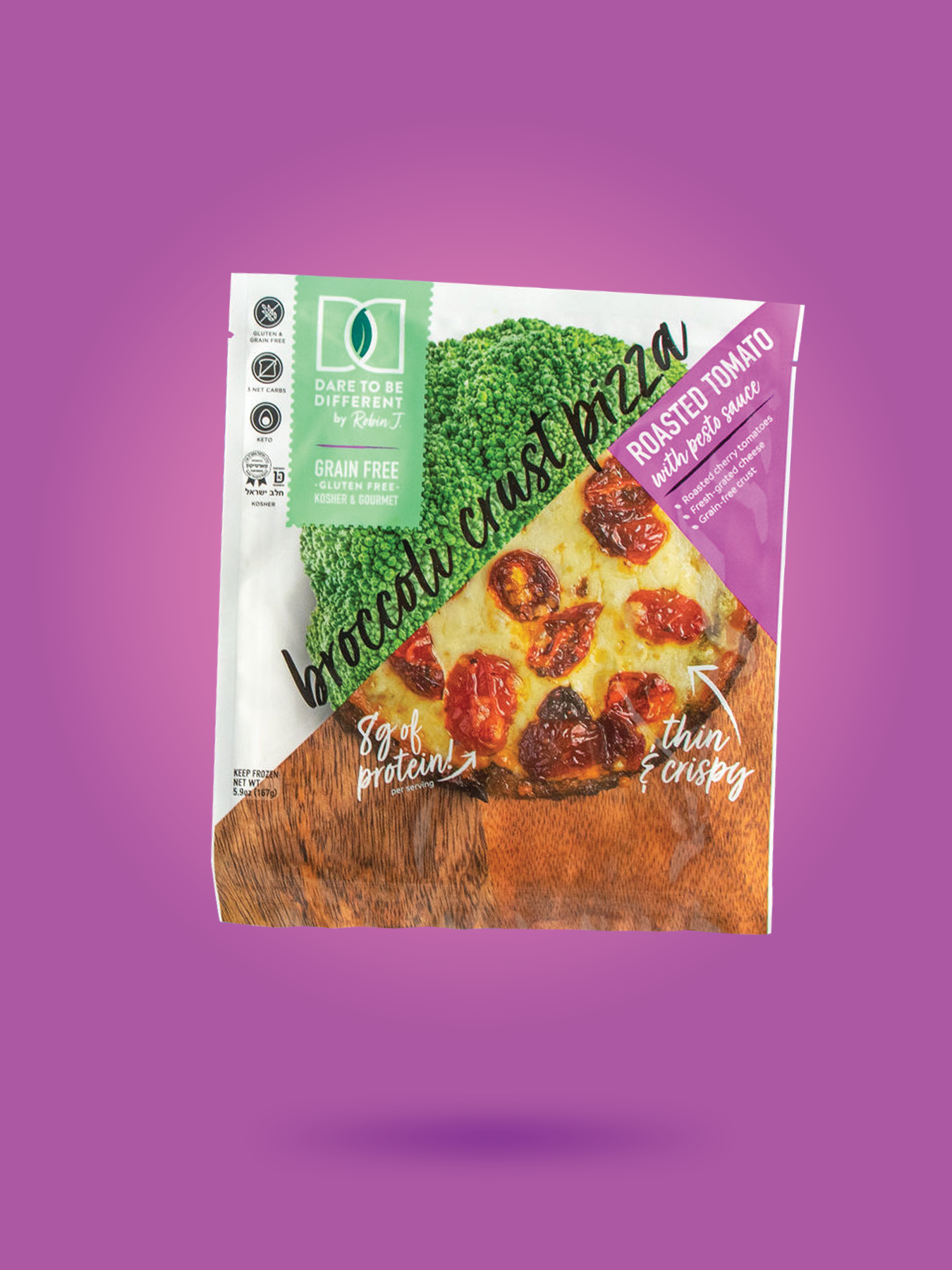 ROASTED TOMATO BROCCOLI CRUST PIZZA